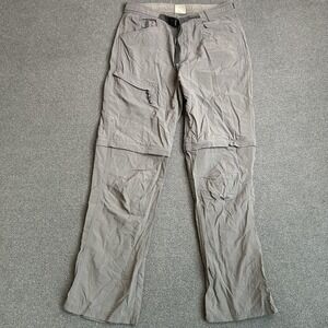 Alpine Design Pants Mens 32x30 Gray Nylon Convertible Hiking Zip Pockets